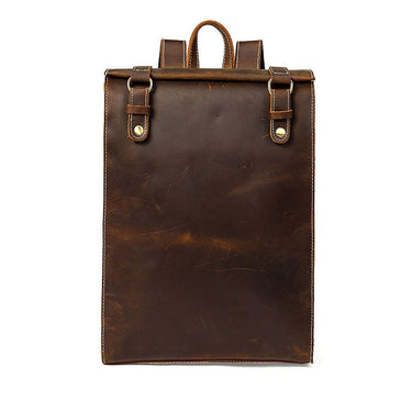 mochilas hombre de cuero marron